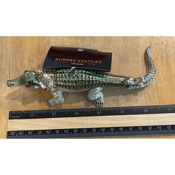 Robert Stanley Christmas Holiday Tree Ornament Alligator Crocodile‎ NEW Sparkly - Picture 3 of 3
